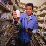Pharmacist Holding Drug Bottle