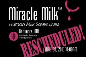 Baltimore Miracle Milk™ Stroll rescheduled to May 30